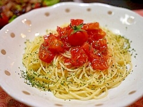 手抜きだけど…手抜きに見えないダブルトマトのパスタ